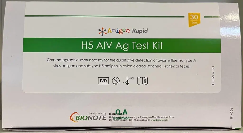  Rapid H5 AIV Ag Test Kit, 30 tests/kit